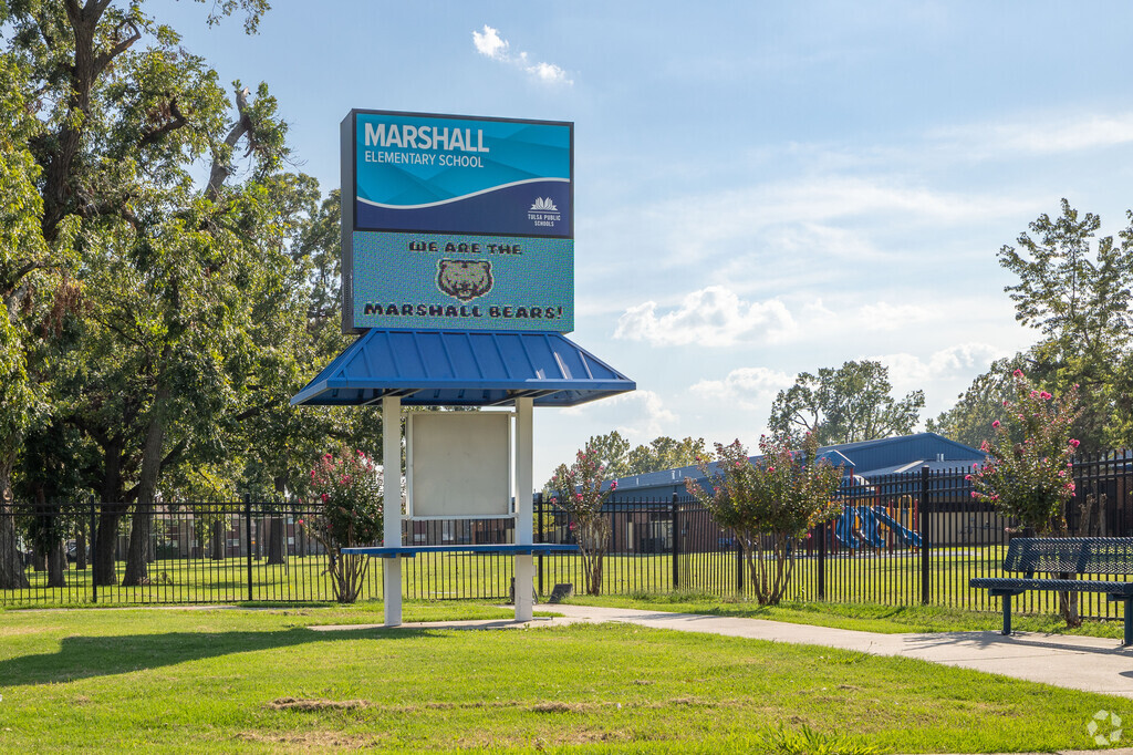 Marshal school serves children grades pre-K through 5 in Tulsa.