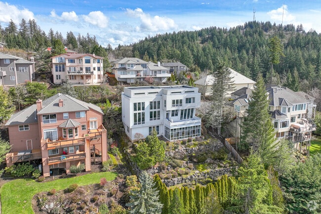 Contemporary homes line many hills in Northwest Heights.