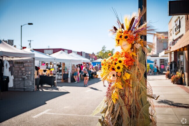 Festive artwork lines the streets of Emmett during the Gem County Harvest Festival.