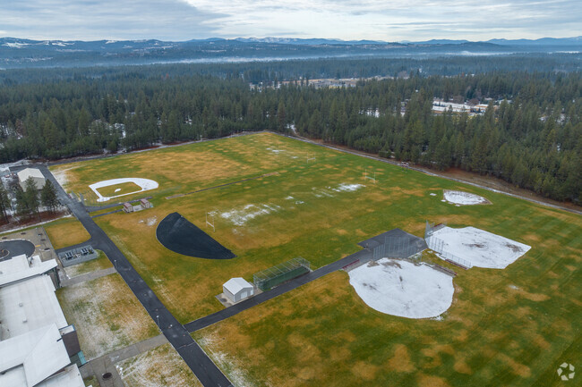 Mouintainside Middle School has lots of outdoor space behind the school.
