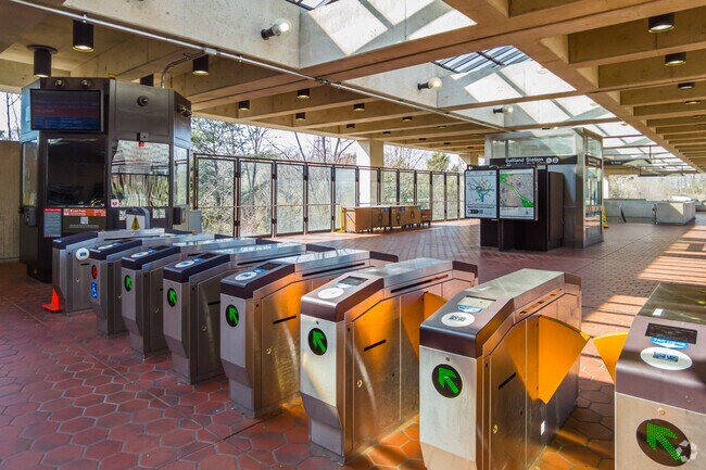 Suitland Metro Station in Suitland provides access to surrounding areas.
