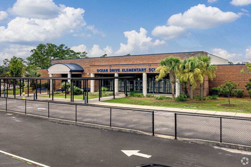Ocean Drive Elementary in North Myrtle Beach is located near the beach in a residential area.