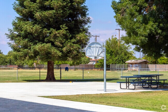 Students enjoy basketball at Madison Elementary School in Sanger.