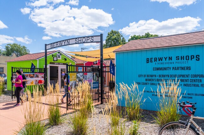 Locally owned businesses thrive in Berwyn with retail incubators along Cermak Road.
