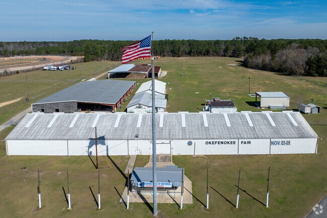 The Okefenokee fair grounds are were many events happen throughout the year in Waycross.