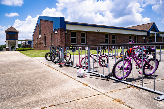 Students can ride their bike to school at J. Michael Conley Elementary School at Southwood.