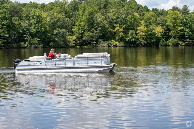 You can take a boat out for leisure or fishing on Graham-Mebane Lake in Woodlawn.