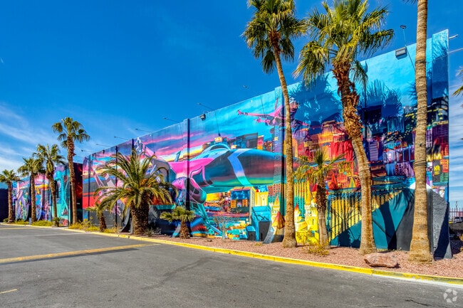 Murals capture the eye in The West of the Strip neighborhood.