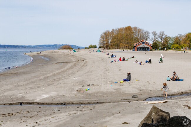 Golden Gardens has a large beach area and on a warm day is enjoyed by Whittier Heights locals.