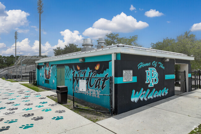 Football field entrance of Royal Palm Beach High School.