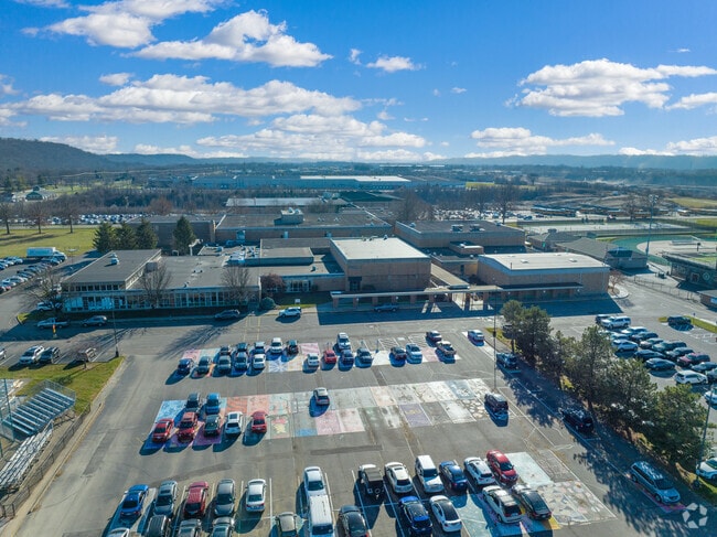 The Harrison High School is connected to the other grades in the district.