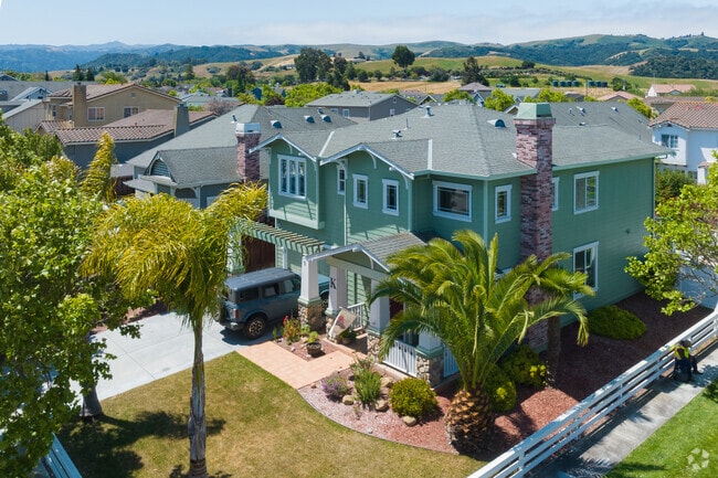 These palm trees pair nicely with the craftsman homes in San Juan Bautista.