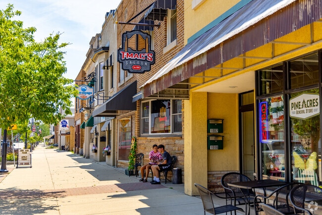 Local businesses anchor Union Grove’s historic commercial district.