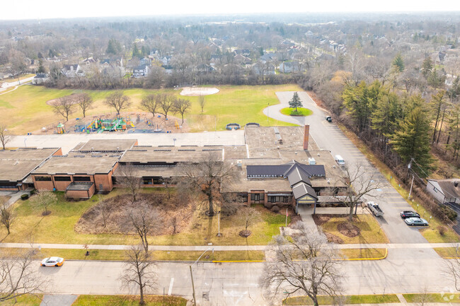Hillcrest Elementary School has a large outdoor space for students to play.