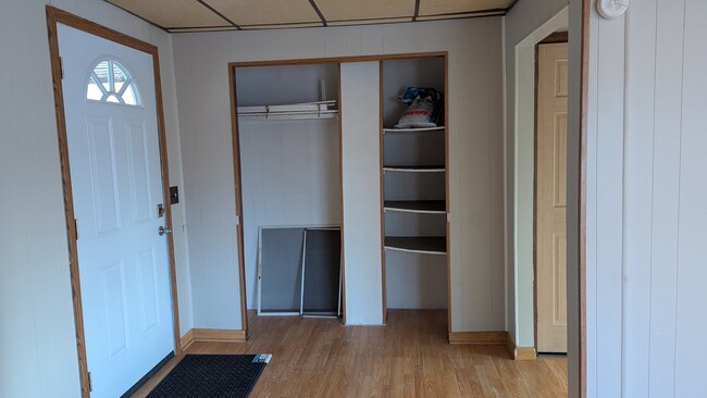 Living room entrance storage space
