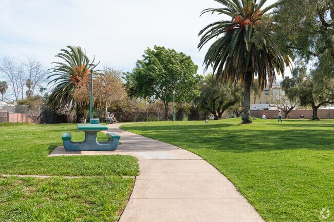Montezuma Park brings open space and fresh air to the vibrant College East neighborhood.