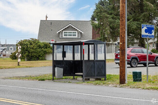 The Grays Harbor Transit Bus comes through Pacific Beach a few times a day.