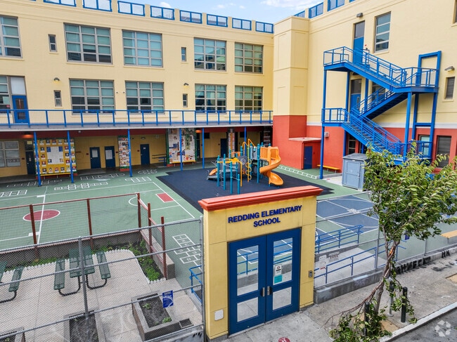 Redding Elementary school is a great place for kiddos to play and learn in  Lower Nob Hill.
