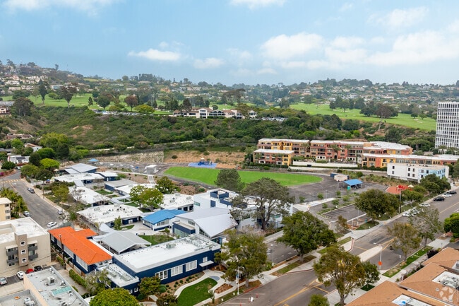 A view from aboveLa Jolla Elementary School shows its large campus.