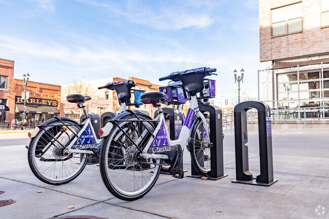 Find electric rental bikes to get around Downtown Council Bluffs.