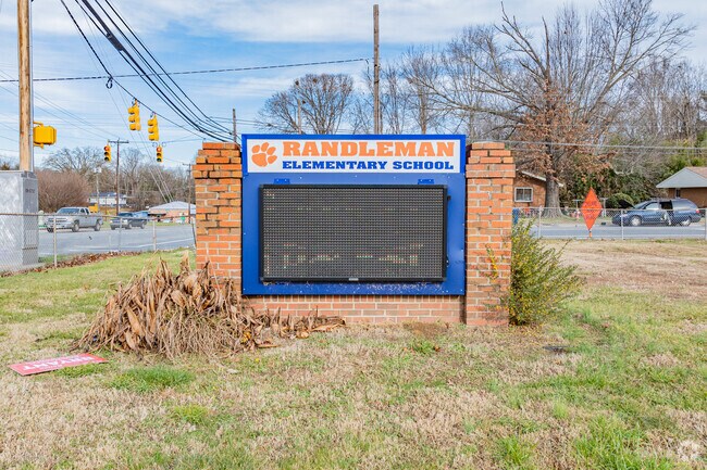 Randleman Elementary School sign.