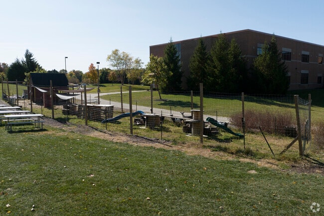 Students at Riverside Junior High School in Fisher enjoy live animals on their school's campus.