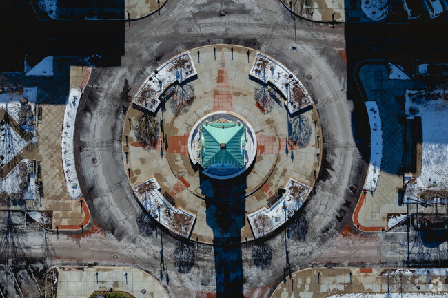 The Levi's Commons clocktower points to shopping & dining in Perrysburg.