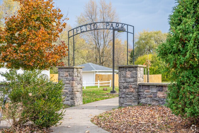 Fetto Park in Snyder features a serene neighborhood green space perfect for relaxation.