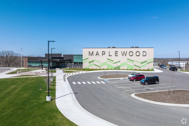 Maplewood Elementary stands out with its modern design and bold graphics—one of the North Kansas City School District’s newer, fully rebuilt campuses designed to support collaborative, tech-forward learning.