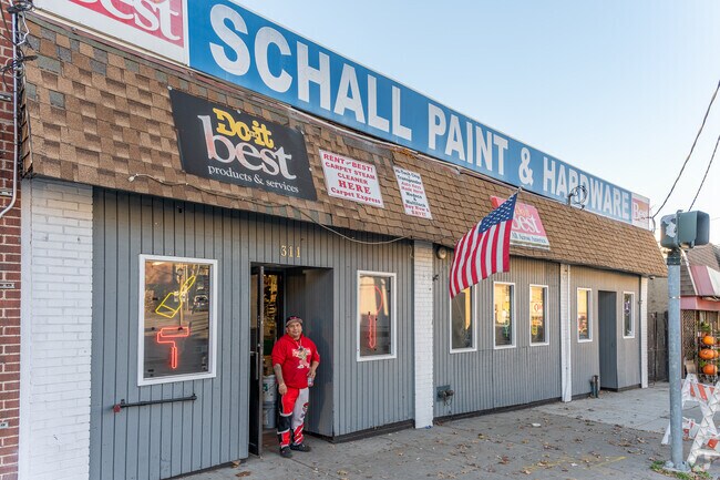 Schall Paint & Hardware and many other stores are on Saw Mill River Road in Bryn Mawr Park.