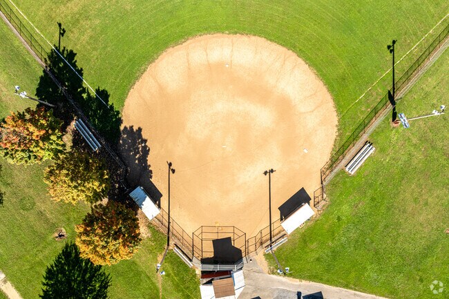 Antes Fort Village Park baseball field hosts games during spring months.