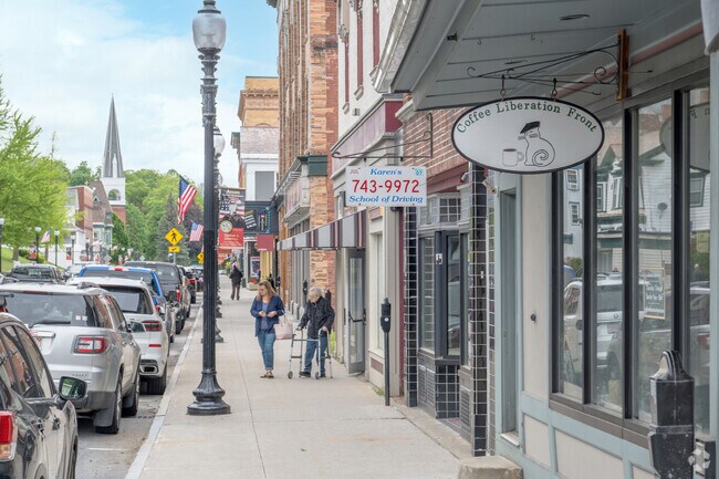 Restaurants and shops like Coffee Liberation Front give Park Street in Adams a sophisticated feel.
