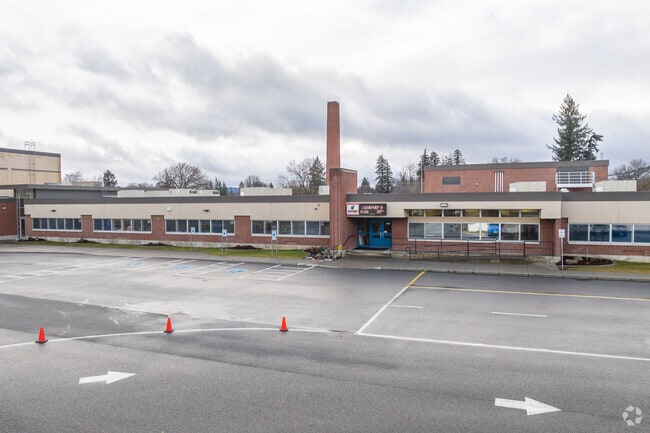 Ness Elementary features a students drop off area in front of the school.