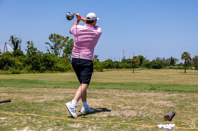 Tee it up with friends for a fun game of golf at the Patriots Point Links in Mount Pleasant.