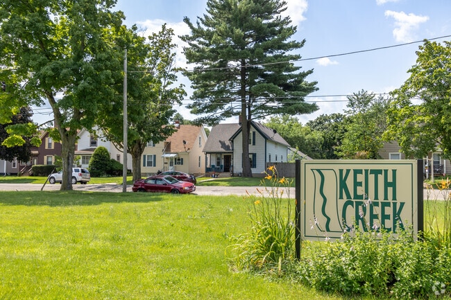 Keith Creek has many different architectural styles of homes.