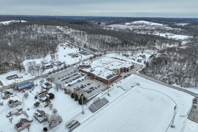 Aerial of Karns City High School.