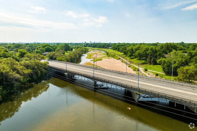 I-235 runs over the Arkansas River in Northwest Big River.