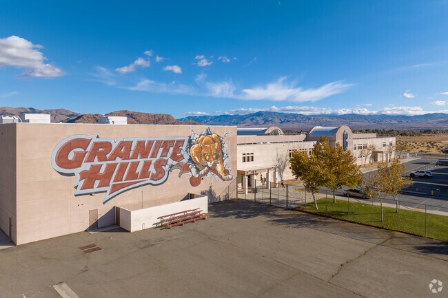 A grand mural adorn the buildings of Granite Hills High.