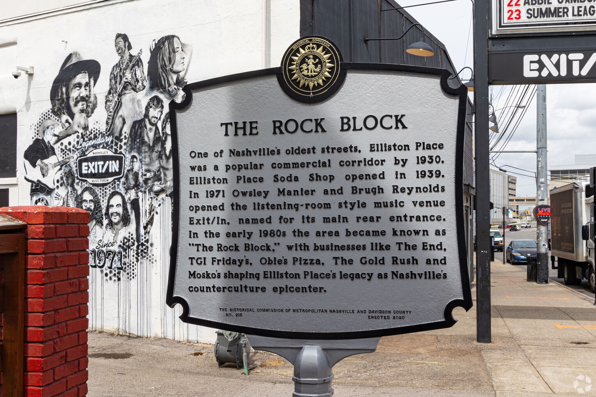 The counterculture epicenter of Nashville is known as The Rock Block located in Midtown.