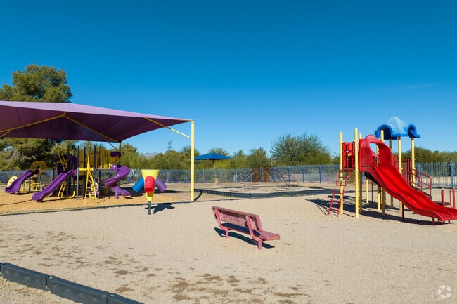 students love the playground at Sierra 2-8 School in Tucson, Arizona
