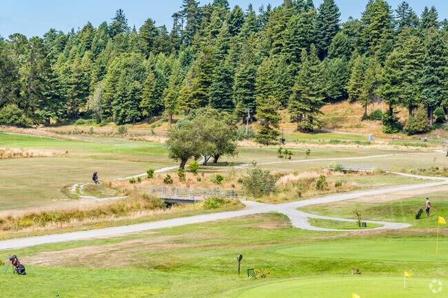 The Eureka Municipal Golf Course in Bayview is surrounded by towering redwoods.