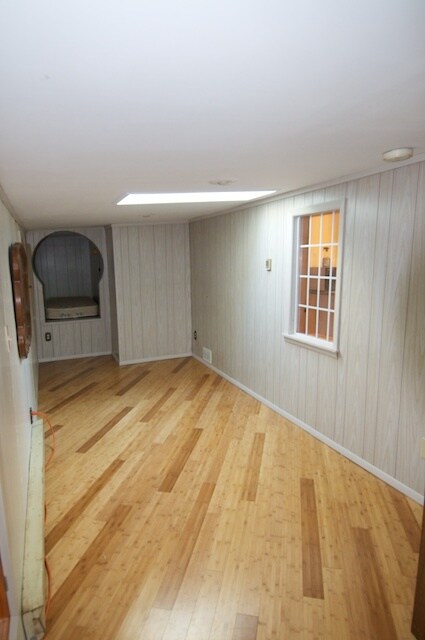 Studio apartment with window to kitchen