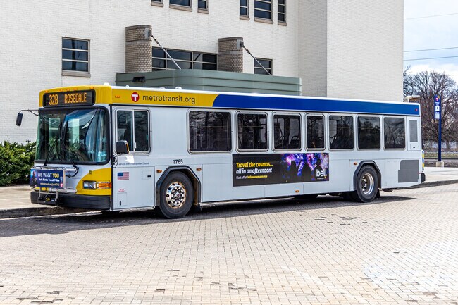 Crystal Bus routes connect to the transportation hub just across the border in Robbinsdale.