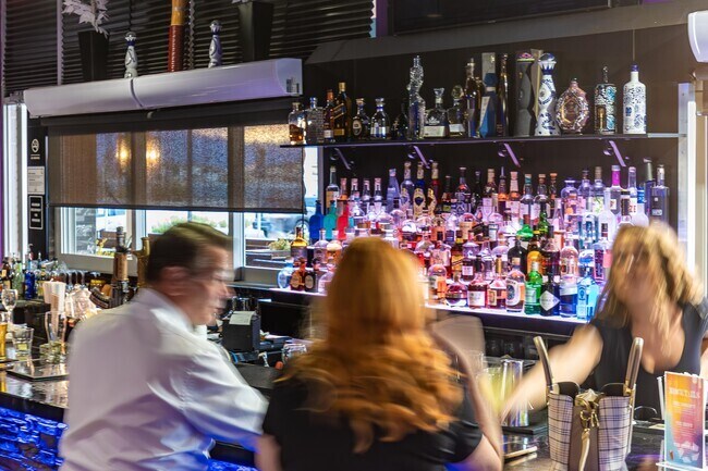 The bar area of Padrinos restaurant along St. Rose Parkway in South Fork, Henderson Nevada.