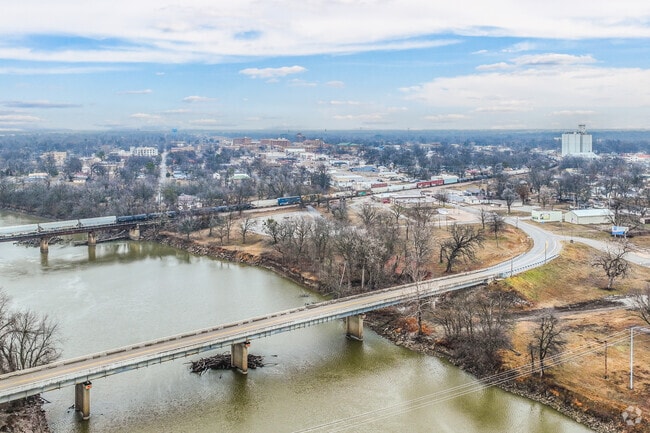 Miami sits along the banks of the Neosho River in Northeast Oklahoma.