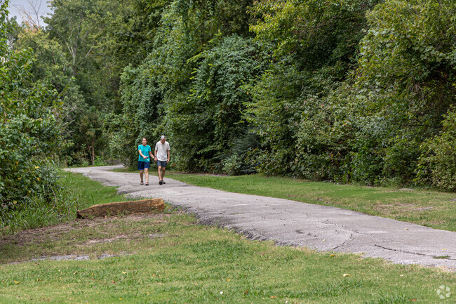 Walking paths and sidewalks wind throughout Country Aire Estates neighborhood.