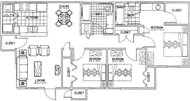 3BR/2BA