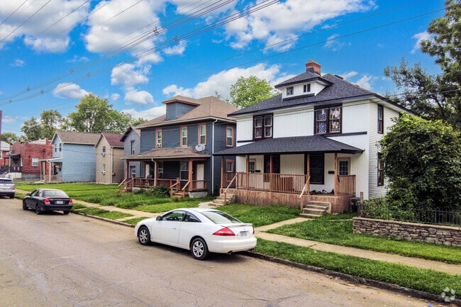 A row of homes lines the streets of Central Hilltop.