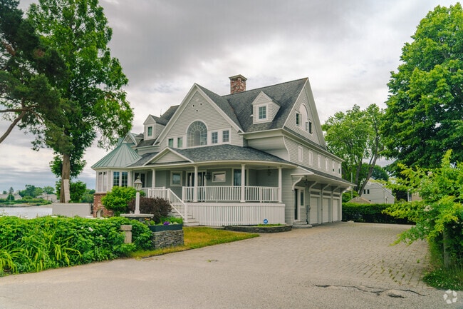 Larger beachfront home can be found in Breakwater near Willard Beach.