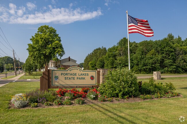 The 411-acre Portage Lakes State Park offers a variety of outdoor activities.